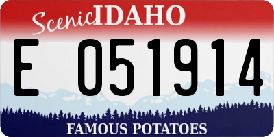 ID license plate E051914