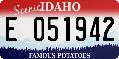 ID license plate E051942
