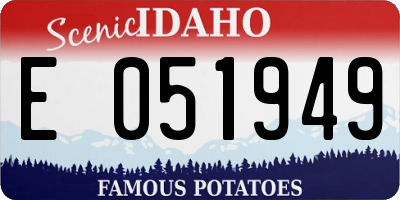 ID license plate E051949