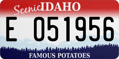 ID license plate E051956