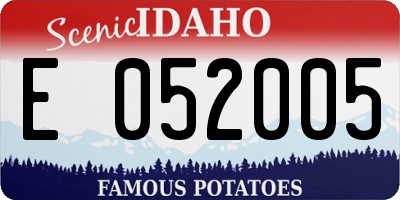 ID license plate E052005
