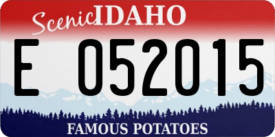ID license plate E052015