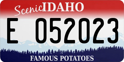 ID license plate E052023