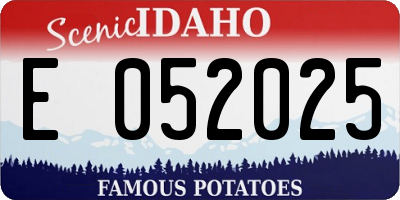 ID license plate E052025