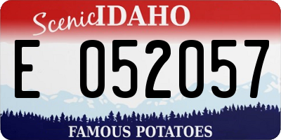 ID license plate E052057