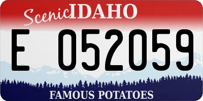 ID license plate E052059