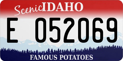 ID license plate E052069