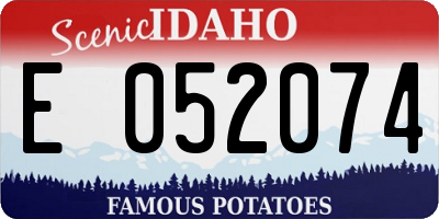 ID license plate E052074