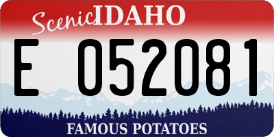 ID license plate E052081