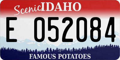 ID license plate E052084
