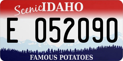 ID license plate E052090