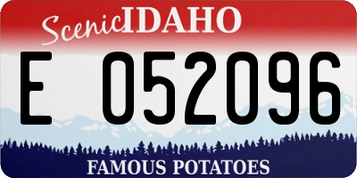 ID license plate E052096