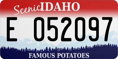 ID license plate E052097