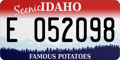ID license plate E052098