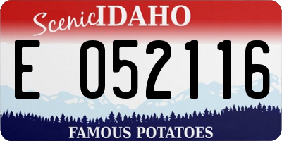 ID license plate E052116