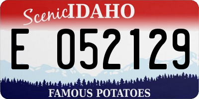 ID license plate E052129