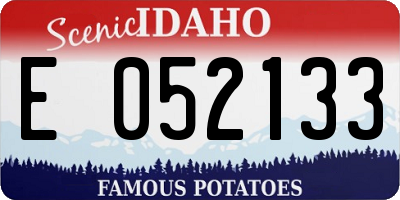ID license plate E052133