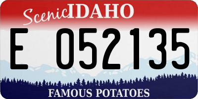 ID license plate E052135