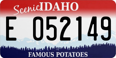 ID license plate E052149