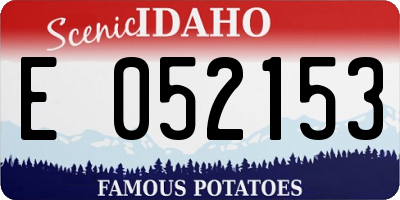ID license plate E052153