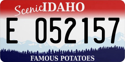 ID license plate E052157