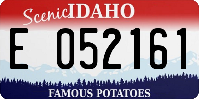 ID license plate E052161