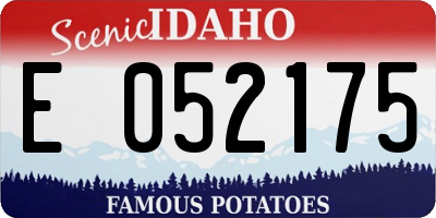 ID license plate E052175