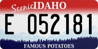 ID license plate E052181