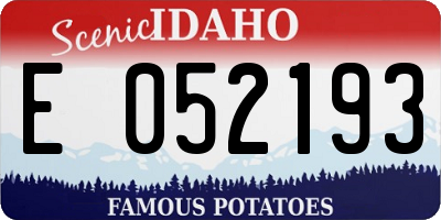ID license plate E052193