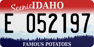 ID license plate E052197