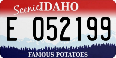 ID license plate E052199