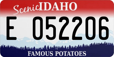 ID license plate E052206