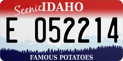 ID license plate E052214