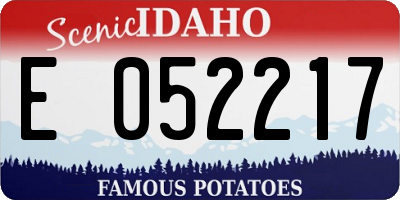 ID license plate E052217