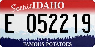 ID license plate E052219