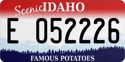 ID license plate E052226