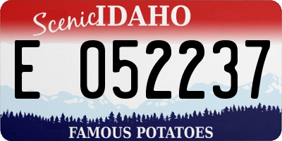 ID license plate E052237
