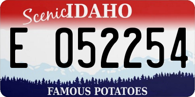 ID license plate E052254