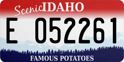 ID license plate E052261