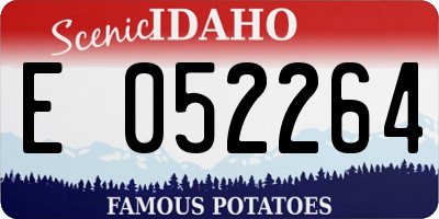ID license plate E052264