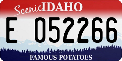 ID license plate E052266