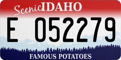 ID license plate E052279