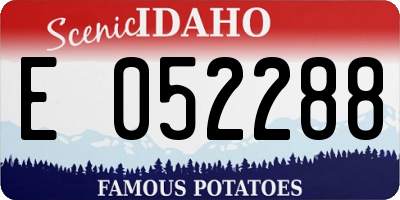 ID license plate E052288