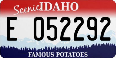 ID license plate E052292