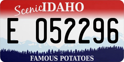 ID license plate E052296