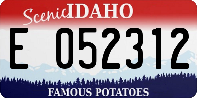 ID license plate E052312
