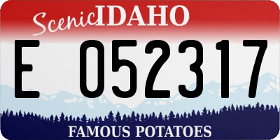 ID license plate E052317