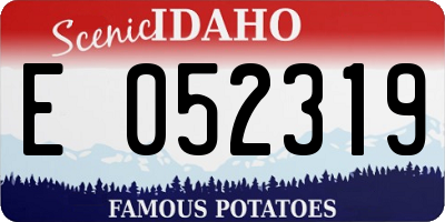 ID license plate E052319