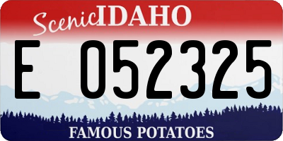 ID license plate E052325