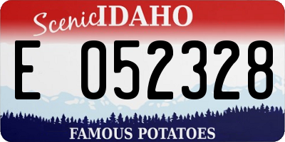 ID license plate E052328